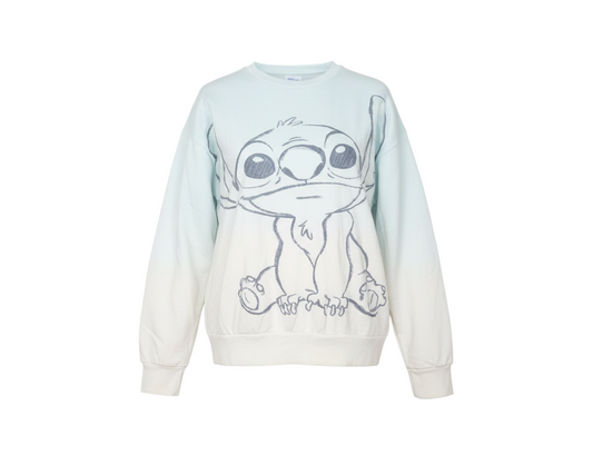 Disney Women XS Blue Stitch Pullover Sweatshirt
