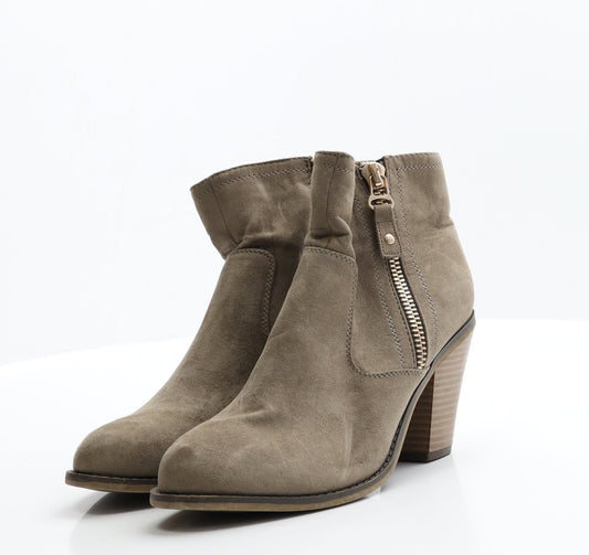 George Womens Brown  Suede Cowboy Boot 6 EUR 39
