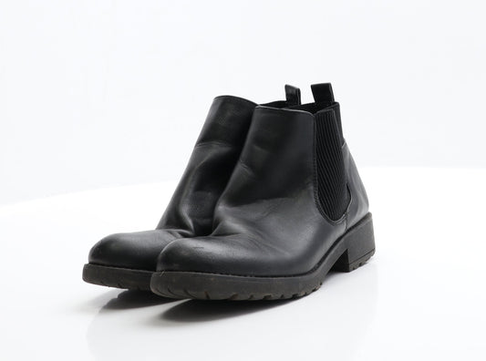 George Womens Black  Polyester Chelsea Boot 3 EUR 36
