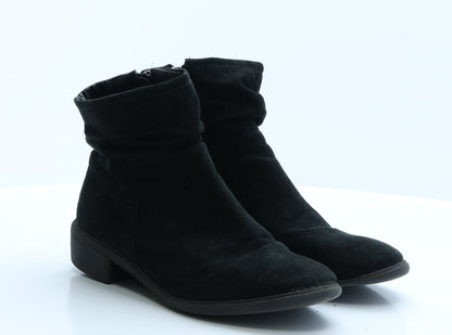 Preworn Womens Black  Polyester Bootie Boot 4