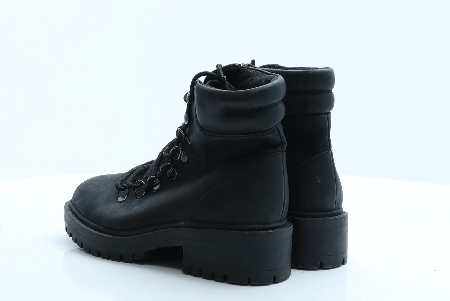 Primark Womens Black  Polyester Combat Boot 3 EUR 36