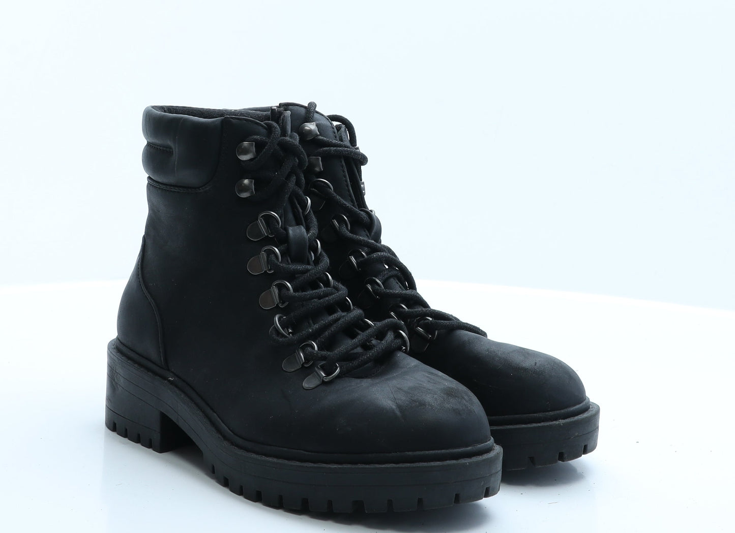 Primark Womens Black  Polyester Combat Boot 3 EUR 36