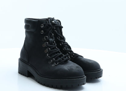 Primark Womens Black  Polyester Combat Boot 3 EUR 36