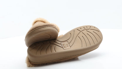 Primark Womens Brown  Faux Suede Slip On Slipper 3 36  - Size 3-4