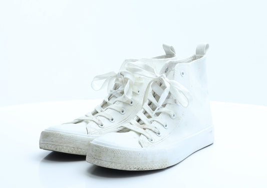 Primark Womens White  Rubber Trainer Flat 7 40