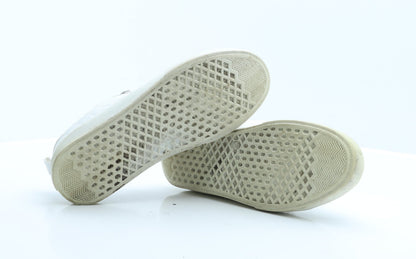 Primark Womens White  Polyester Trainer Flat 5 38
