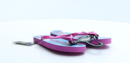 George Girls Pink Geometric Rubber Flip-Flop Flat 13   - Mermaid