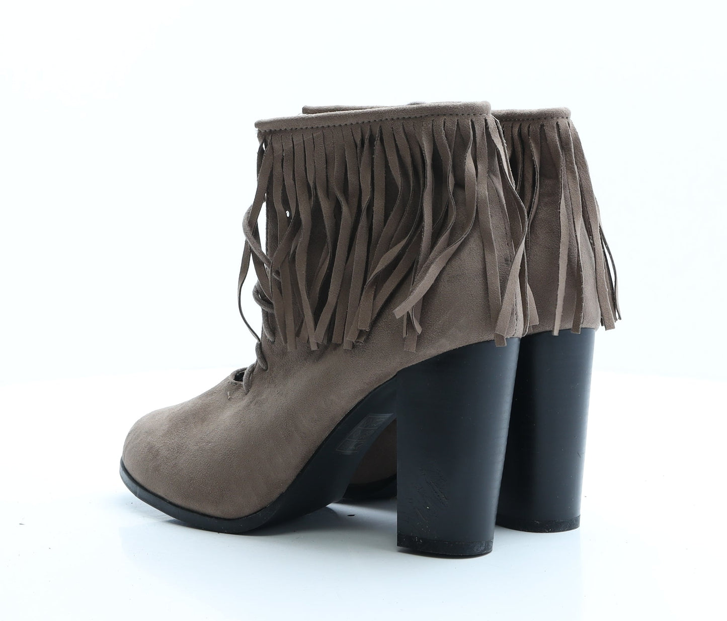 Preworn Womens Brown  Polyester Bootie Boot UK 8