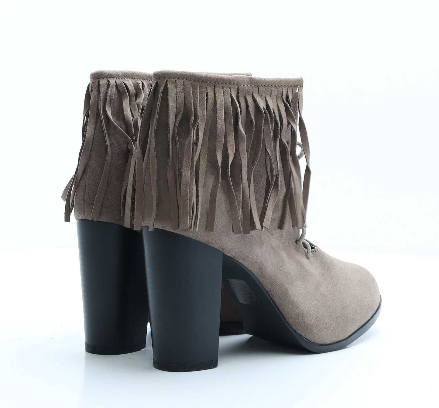 Preworn Womens Brown  Polyester Bootie Boot UK 8