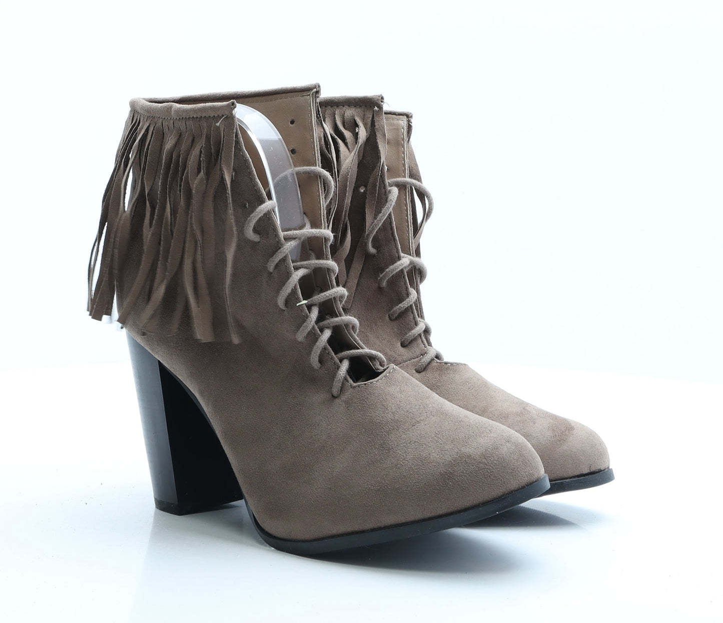 Preworn Womens Brown  Polyester Bootie Boot UK 8