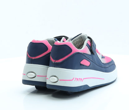 Preworn Girls Pink Polyester Trainer UK 2
