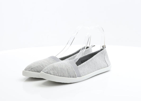 Primark Womens Grey Fabric Flat UK 6 EUR 39