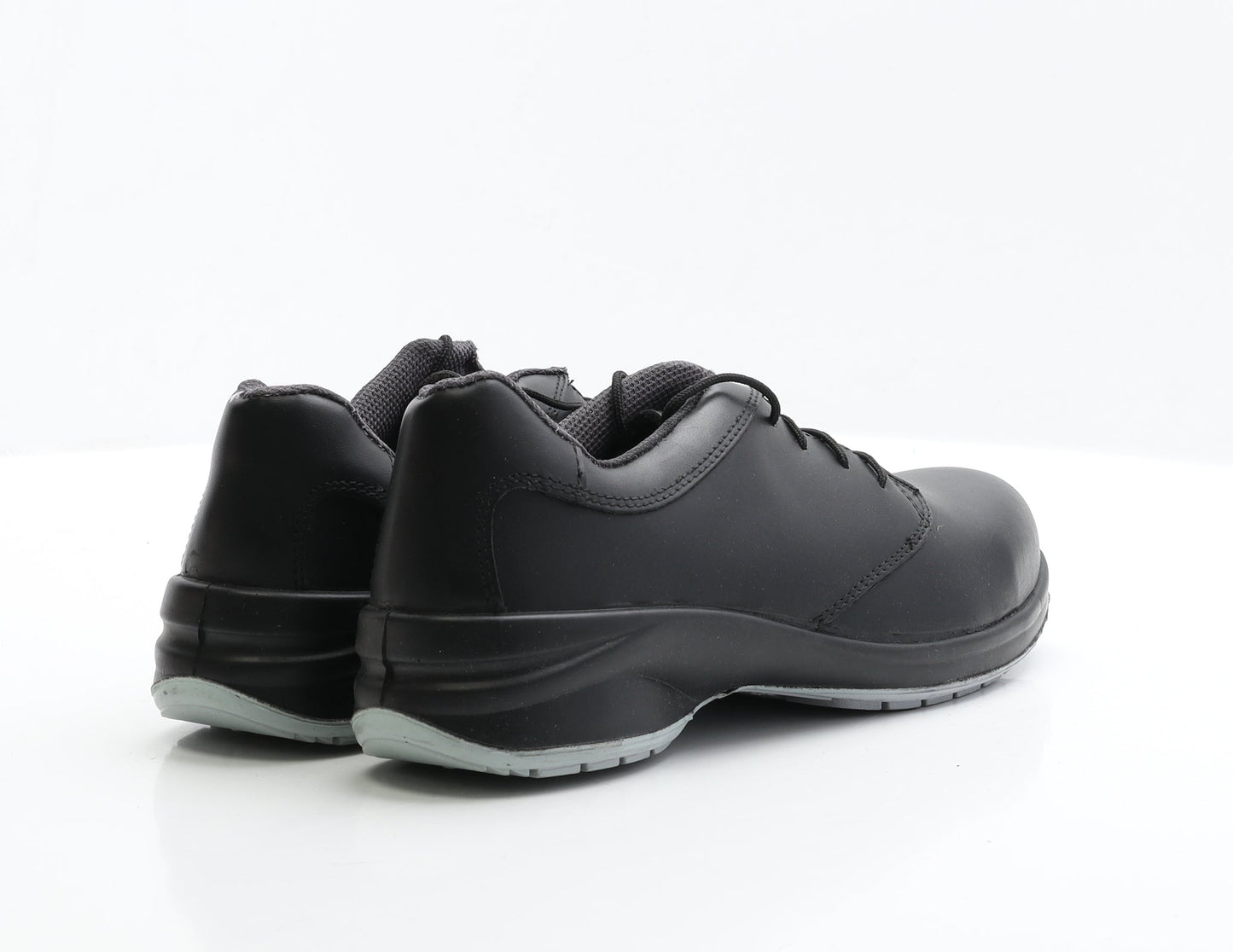 Preworn Mens Black Faux Leather Slip On Casual UK 7 EUR 41 - Unisex