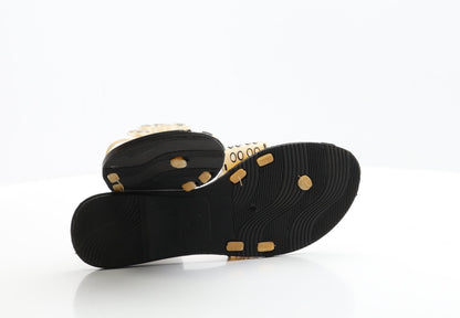 Preworn Womens Multicoloured Rubber Thong Sandal UK 7 EUR 41