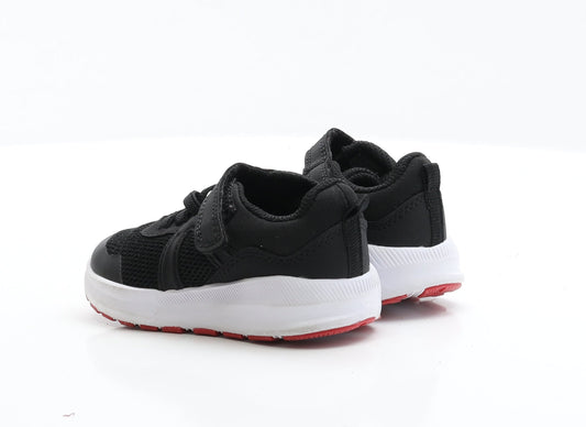 F&F Boys Black Polyester Trainer UK 5 EUR 22