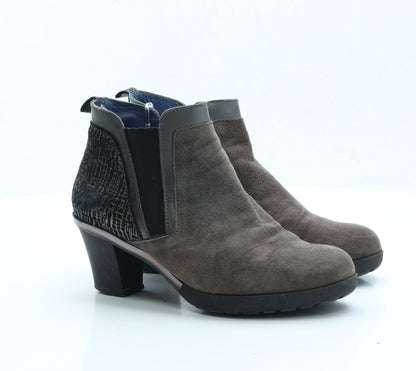Preworn Womens Brown Faux Suede Chelsea Boot UK 4 EUR 37
