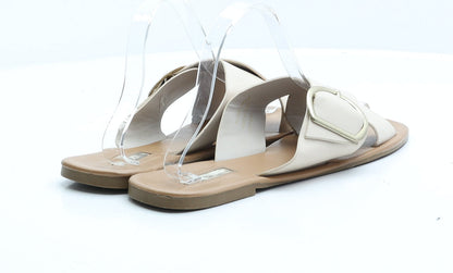 Primark Womens Pink Faux Leather Flat Sandal UK 7 EUR 40