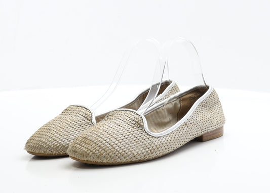 F&F Womens Brown Polyester Ballet Flat UK 7 EUR 41