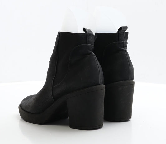 F&F Womens Black Polyester Chelsea Boot UK 6.5 EUR 40