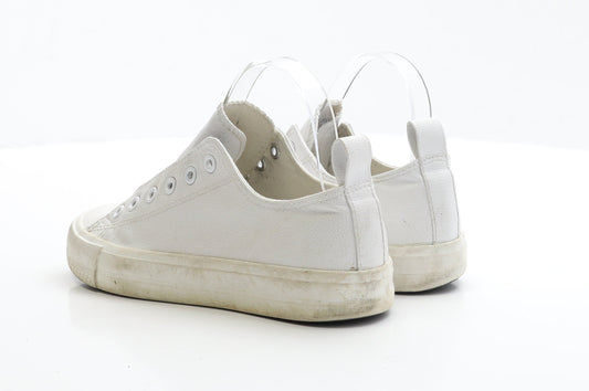 Primark Womens White Fabric Trainer UK 5 EUR 38