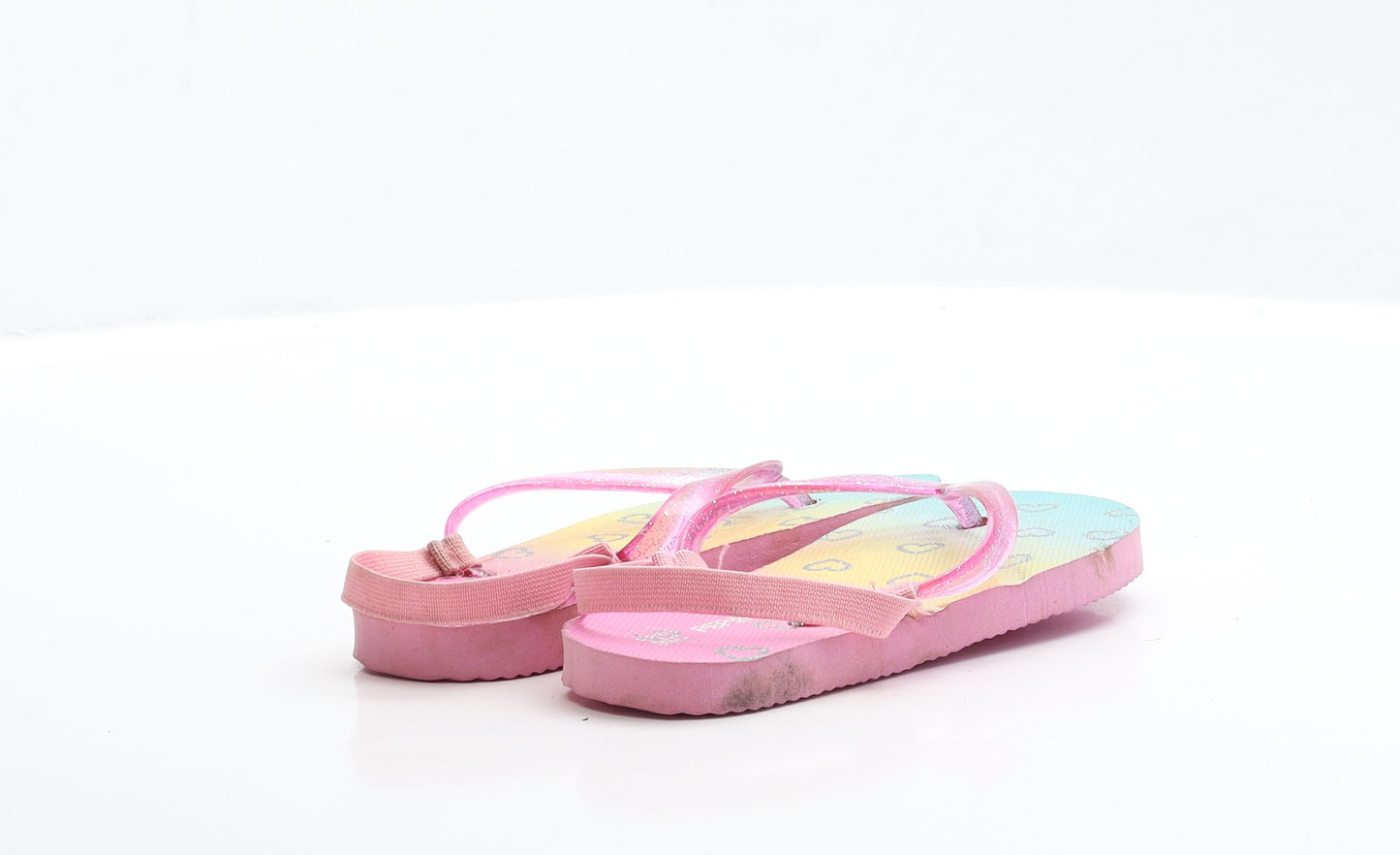 Pep&co Girls Pink Rubber Thong Sandal UK 9 EUR 27 - size 9-10