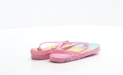Pep&co Girls Pink Rubber Thong Sandal UK 9 EUR 27 - size 9-10