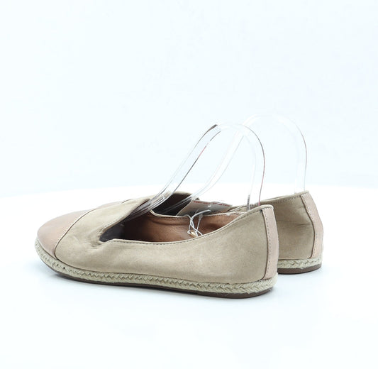 F&F Womens Beige Polyester Loafer Flat UK 6.5