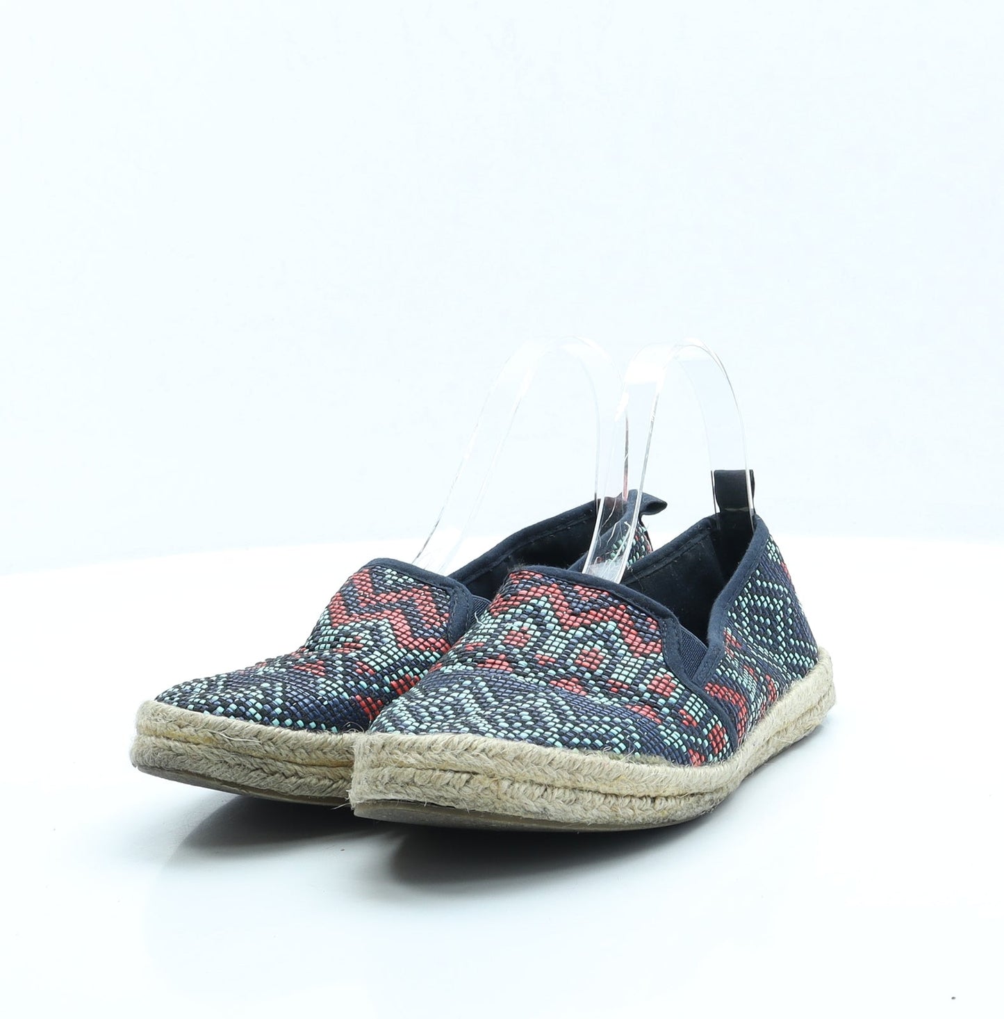 Atmosphere Womens Blue Geometric Fabric Espadrille Sandal UK 5 EUR 38