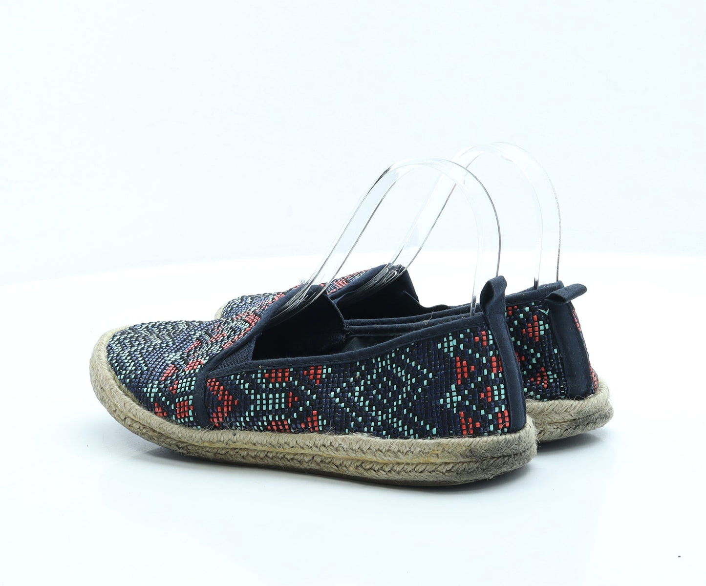 Atmosphere Womens Blue Geometric Fabric Espadrille Sandal UK 5 EUR 38