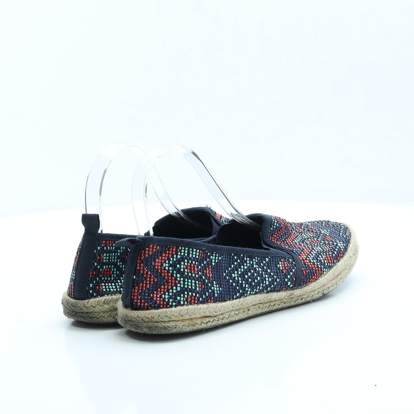 Atmosphere Womens Blue Geometric Fabric Espadrille Sandal UK 5 EUR 38
