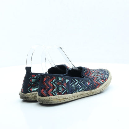 Atmosphere Womens Blue Geometric Fabric Espadrille Sandal UK 5 EUR 38