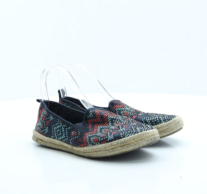 Atmosphere Womens Blue Geometric Fabric Espadrille Sandal UK 5 EUR 38