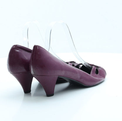 Preworn Womens Purple Faux Leather Court Heel UK 8