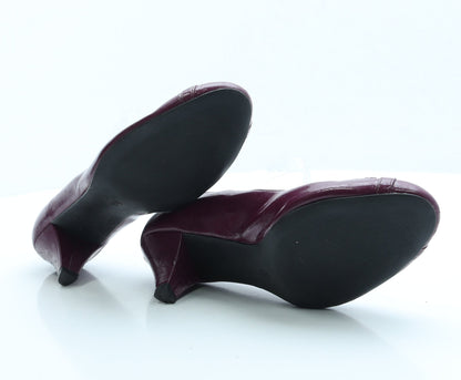 Preworn Womens Purple Faux Leather Court Heel UK 8