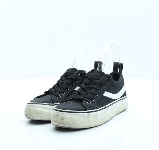 Primark Womens Black Polyester Trainer UK 3 EUR 36