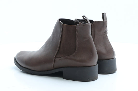 George Womens Brown Faux Leather Chelsea Boot UK 6 EUR 39