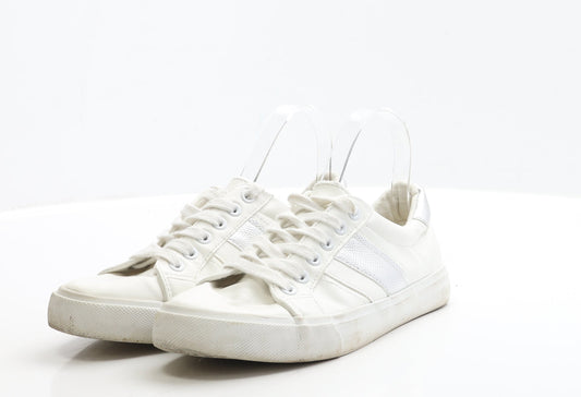George Womens White Polyester Trainer UK 5 EUR 38