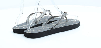 Primark Womens Black Rubber Flip-Flop Sandal UK 5 EUR 38 - Disney Minnie mouse