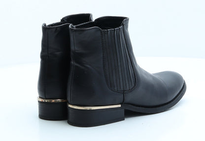 Atmosphere Womens Black Faux Leather Chelsea Boot UK 3 EUR 36