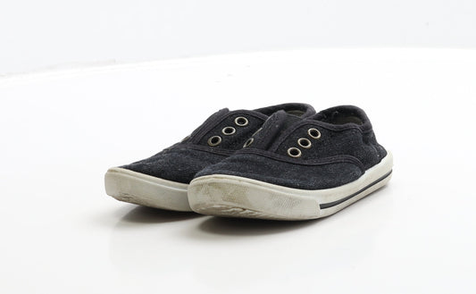 George Boys Blue Fabric Slip On Casual UK 7 24