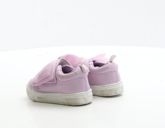 Preworn Girls Purple Polyester Trainer UK 4 21