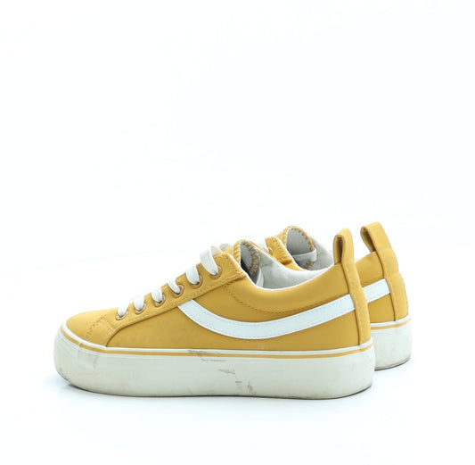Primark Womens Yellow Polyester Trainer UK 4 37 US 6