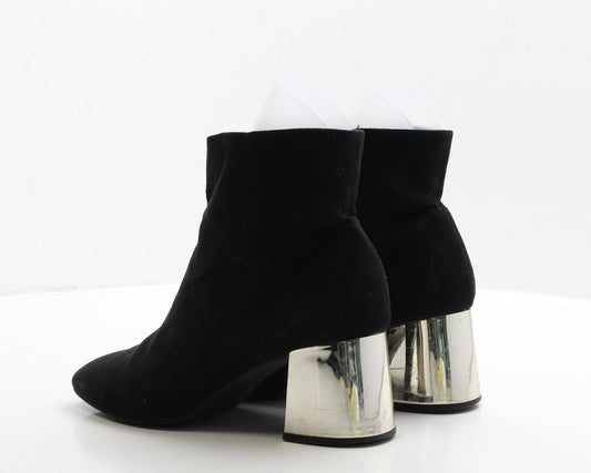 Primark Womens Black Suede Bootie Boot UK 7 40