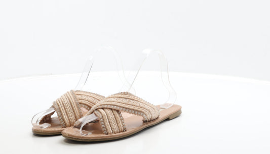 Primark Womens Pink Polyester Slip On Sandal UK 5 38