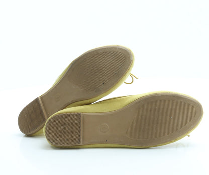 Pep&Co Womens Yellow Polyester Ballet Flat UK 4