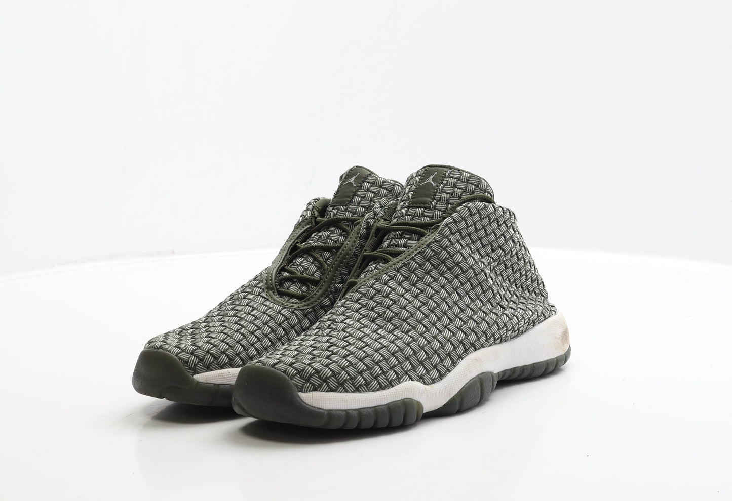 Nike Mens Green Geometric Polyester Trainer UK 5.5 38.5 - Jordan