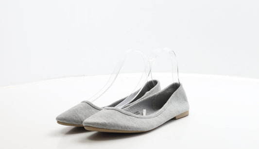George Womens Grey Polyester Ballet Flat UK 5 38