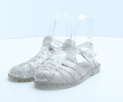 Preworn Girls Clear Rubber Gladiator Sandal UK 12 31