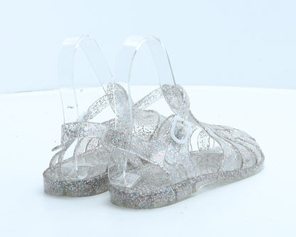 Preworn Girls Clear Rubber Gladiator Sandal UK 12 31