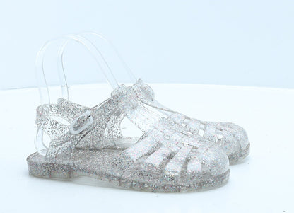 Preworn Girls Clear Rubber Gladiator Sandal UK 12 31